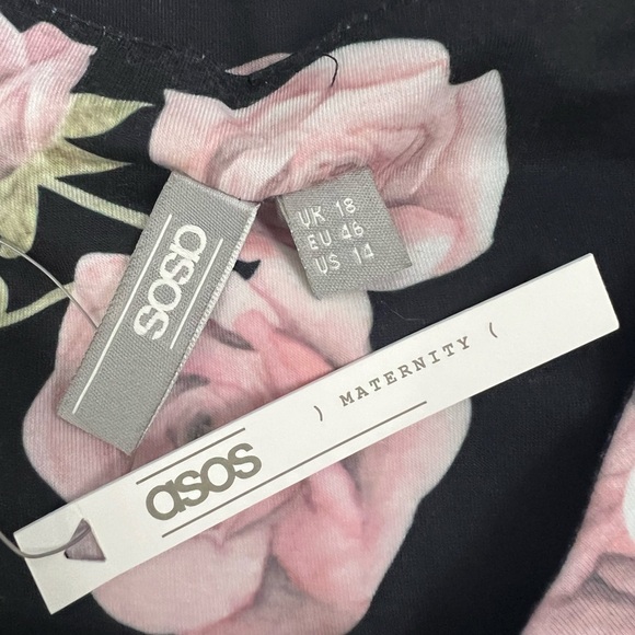 NWT - ASOS Maternity Bodycon Dress In Floral Print - Size 14 - Picture 7 of 8